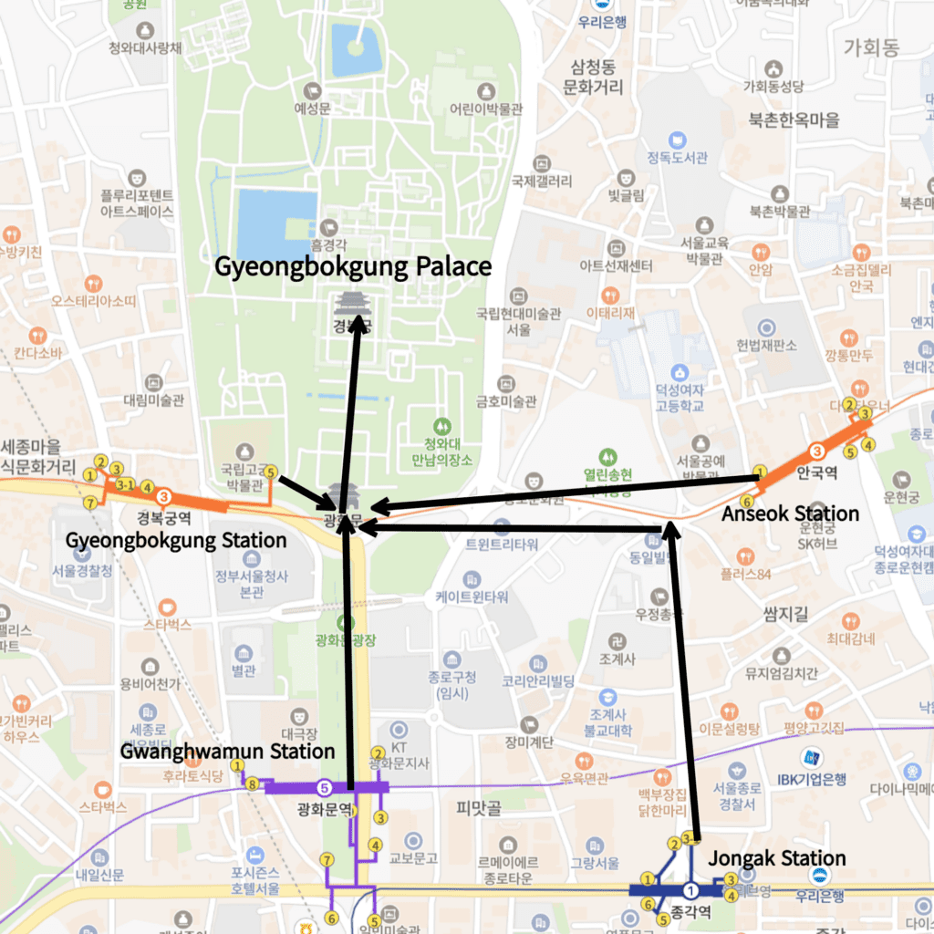 How to get to Gyeongbokgung Palace